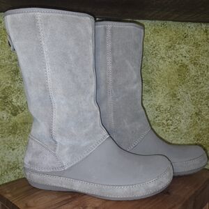 CROCS Women's 'Berryessa' Tall Suede Boots in Two Toned Gray Sz 11